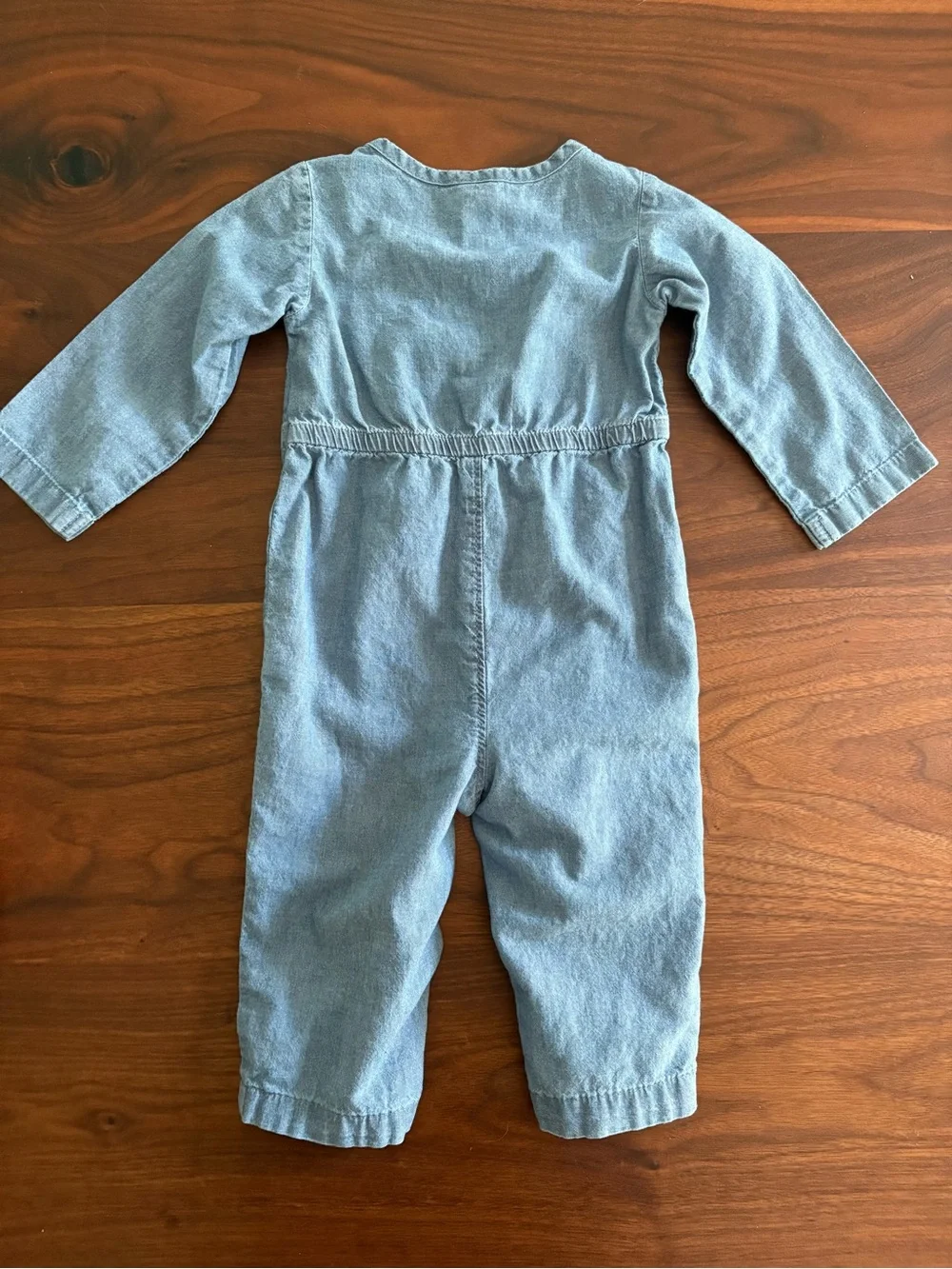 Carter’s Baby Girl Heart Chambray Denim Jumpsuit